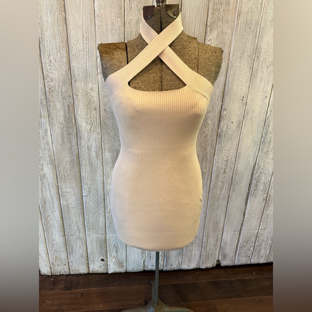Forever 21 Sand Ribbed Knit Dress NWT